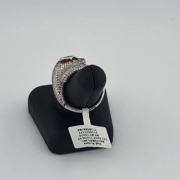 LAST ONE Sterling Silver 925 Panther Ring with Sparkling Cubic Zirconia Stones - Picture 5 of 8